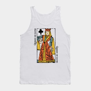 Character of Playing Card Queen of Clubs Tank Top